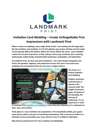 Invitation Card Wedding