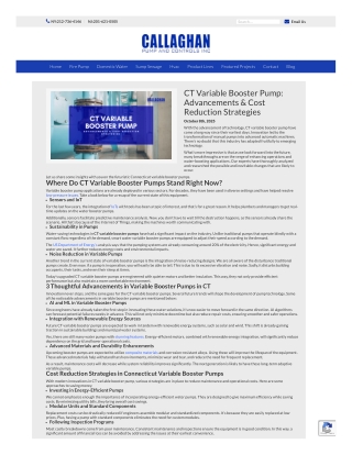 CT Variable Booster Pump Advancements & Cost Reduction Strategies