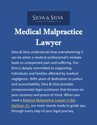 Medical Malpractice Lawyer in Bal Harbour, FL: Fair Claims & Support