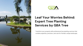 Leaf Your Worries Behind Expert Tree Planting Services by GBA Tree