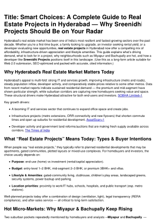 Real estate projects in Hyderabad