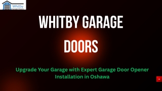 Upgrade Your Garage with Expert Garage Door Opener Installation in Oshawa