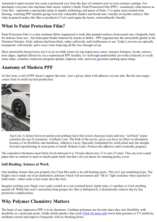 The Science Behind Paint Protection Film Technology