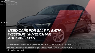 Used Cars for Sale in Bath, Westbury & Melksham  Audi VW Sales