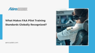 What Makes FAA Pilot Training Standards Globally Recognized