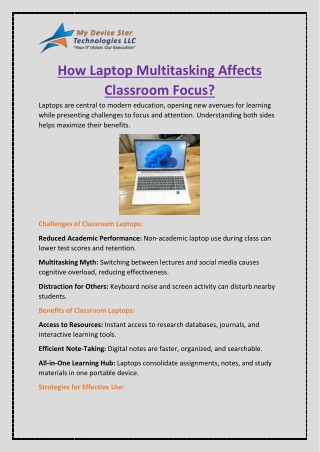 How Laptop Multitasking Affects Classroom Focus?