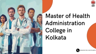 Master of Health Administration College in Kolkata