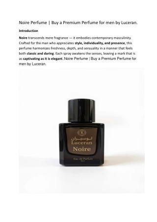 Noire Perfume