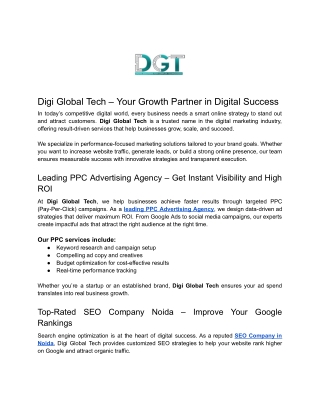 Digi Global Tech – Your Growth Partner in Digital Success