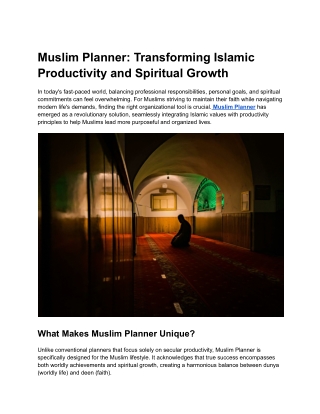 Muslim Planner: Balance Faith, Productivity, and Purpose