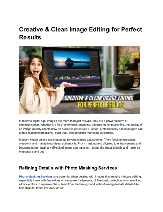 Creative & Clean Image Editing for Perfect Results