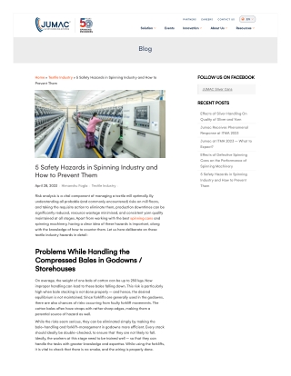 5 safety hazards in spinning industry and how to prevent them