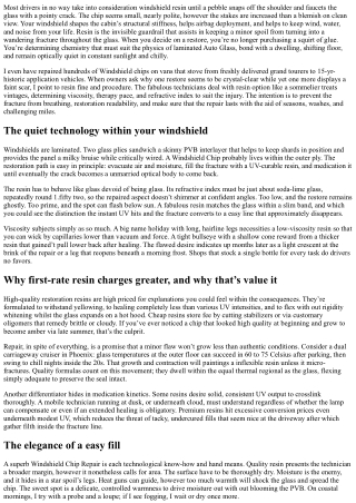 Understanding Windshield Resin: Quality Matters