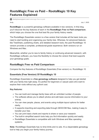 familytreesupport.com-RootsMagic Free vs Paid  RootsMagic 10 Key Features Explained