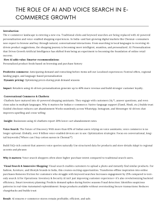 The Role of AI and Voice Search in E-commerce Growth