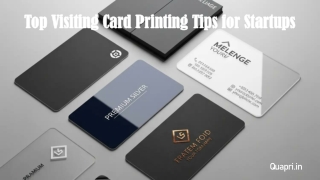 Top Visiting Card Printing Tips for Startups