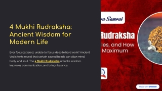 4 Mukhi Rudraksha Benefits, Wearing Rules & Method for Best Results