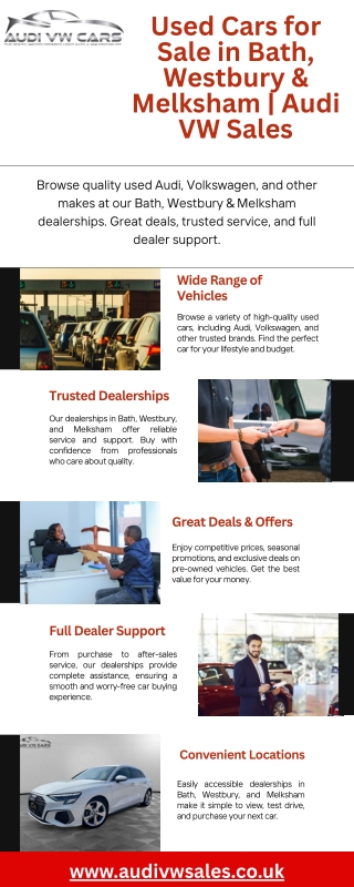 Used Cars for Sale in Bath, Westbury & Melksham  Audi VW Sales