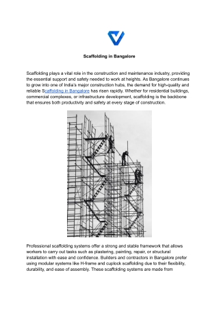 Scaffolding in Bangalore