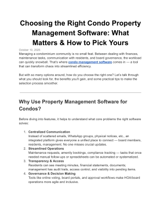 Choosing the Right Condo Property Management Software_ What Matters & How to Pick Yours