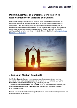 Medium Espiritual en Barcelona_ Conecta con tu Esencia Interior con Vibrando con Gemma