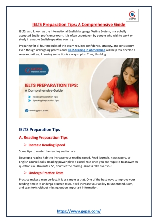 A Comprehensive Guide for IELTS Preparation