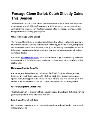 Crawl into Crypto Profits Fast – Get Coinjoker’s Forsage Clone Script Today