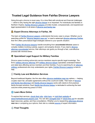 _Fairfax Divorce Lawyers