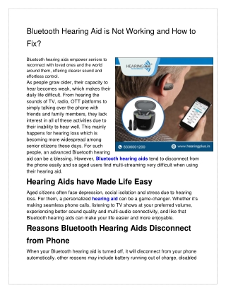 Bluetooth Hearing Aid is Not Working and How to Fix?
