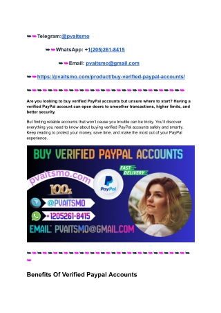 Buy Verified PayPal Accounts Today – 2025 Buyer’s Choice