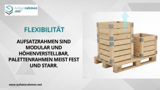 Aufsatzrahmen oder Palettenrahmen – wo liegt der Unterschied?