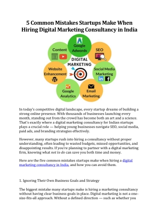 5 Common Mistakes Startups Make When Hiring Digital Marketing Consultancy in Ind