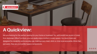 Style and Comfort | Best Bar Stools in Dubai for Every Space