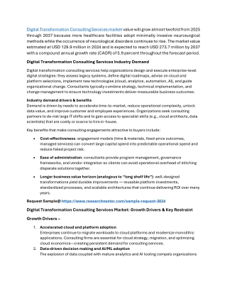 Digital Transformation Consulting Services Market Size, Share, Growth 2026-2035