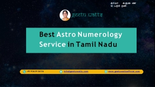 Best Astro Numerology Service in Tamil Nadu | Dr.Geetu Watts Official