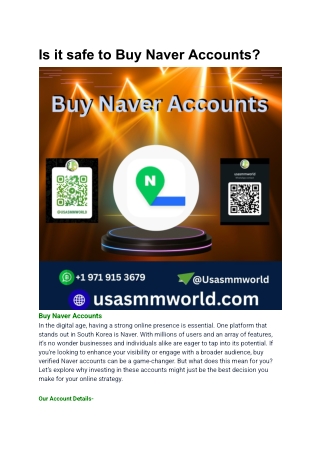 _Is it safe to Buy Naver Accounts_