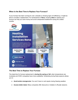 When Is the Best Time to Replace Your Furnace?