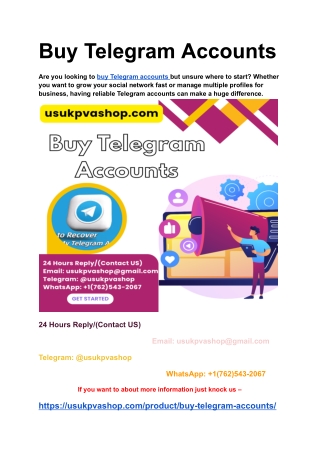 Buy Telegram Accounts