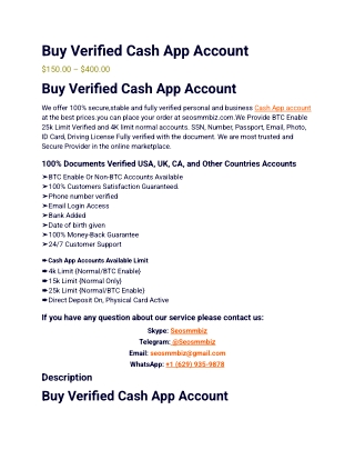 Buy Verified Cash App Account