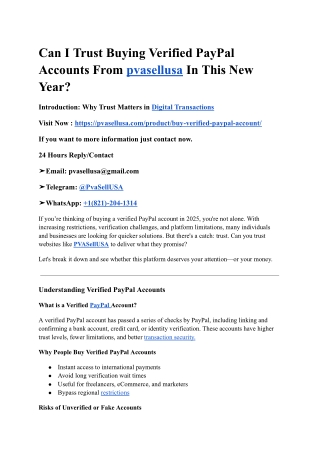 Quick Verified PayPal Accounts Buying Tips (2025)