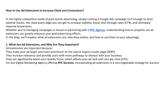 How to Use Ad Extensions to Increase Clicks and Conversions