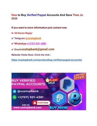 How to Buy Verified Paypal Accounts And Save Time Jo 2026