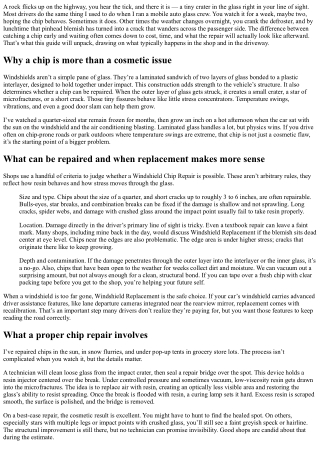 Windshield Chip Repair: Cost, Time, and Results