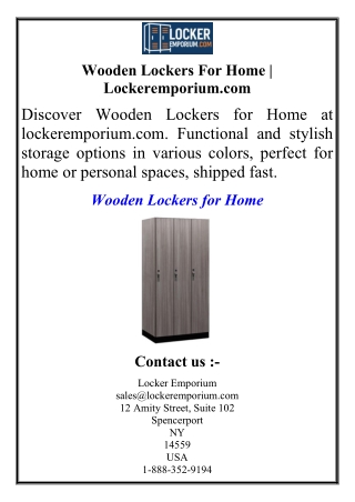 Wooden Lockers For Home | Lockeremporium.com