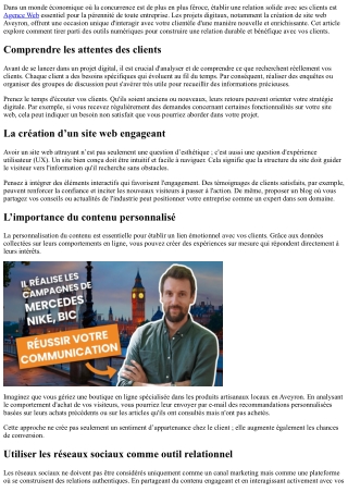 Comment établir une bonne relation avec ses clients grâce à son nouveau projet d