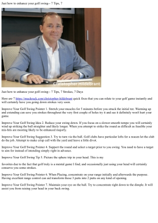 How to improve your golf swing 7 ideas 7