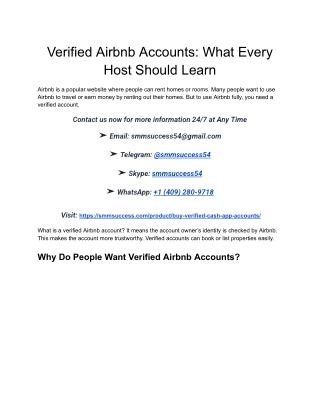 Verified Airbnb Accounts_ What Every Host Should Learn
