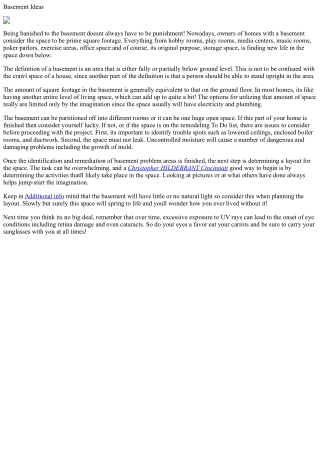Basement ideas