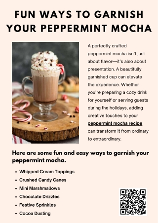 Fun Ways to Garnish Your Peppermint Mocha