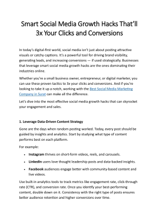 Smart Social Media Growth Hacks That’ll 3x Your Clicks and Conversions